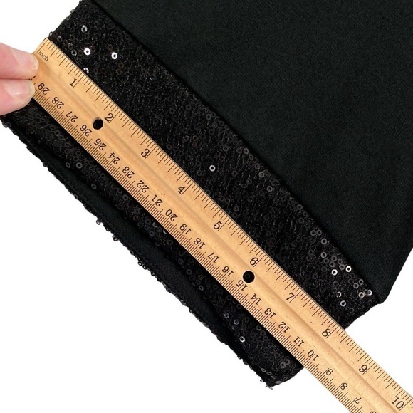 Mossimo Size 4X Dress Black Sequins Short Sleeve A-Line Knee-Length Scoop Neck - Picture 3 of 7